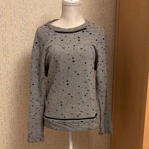 Robert Rodriguez Gray and Black Speckled Sweatshirt